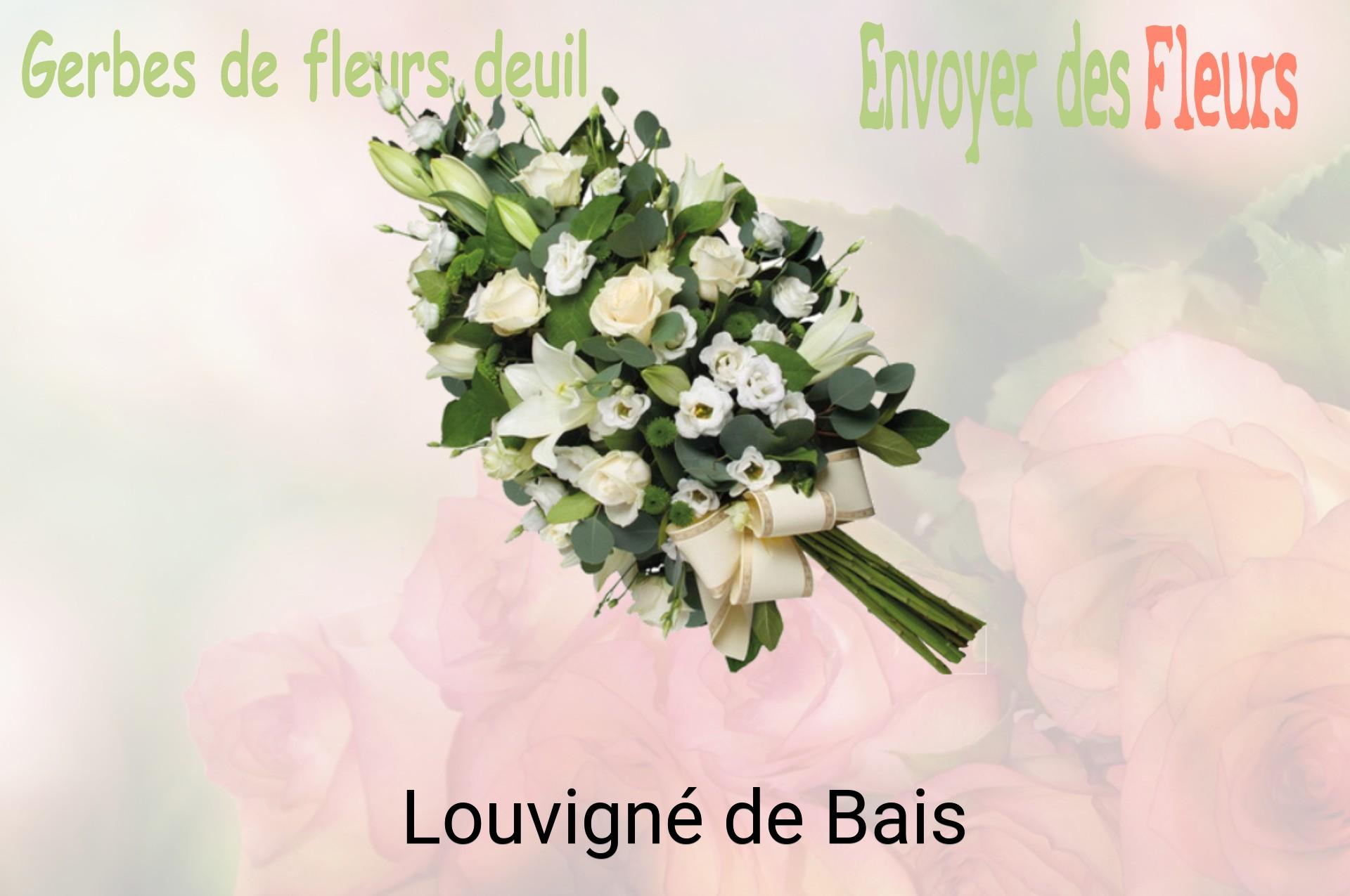 Gerbe de fleurs de deuil livrée à Louvigné-de-Bais